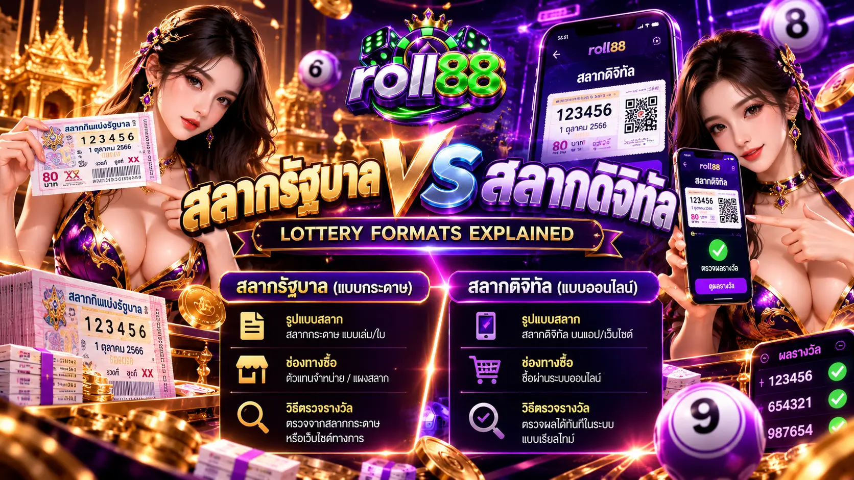 หวยรัฐบาลและสลากดิจิทัล ต่างกันตรงรูปแบบสลากและวิธีตรวจรางวัลอย่างไร